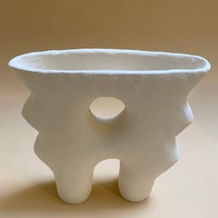 Ray White Raku Clay Ceramic Sculpture by Stephanie Phillips