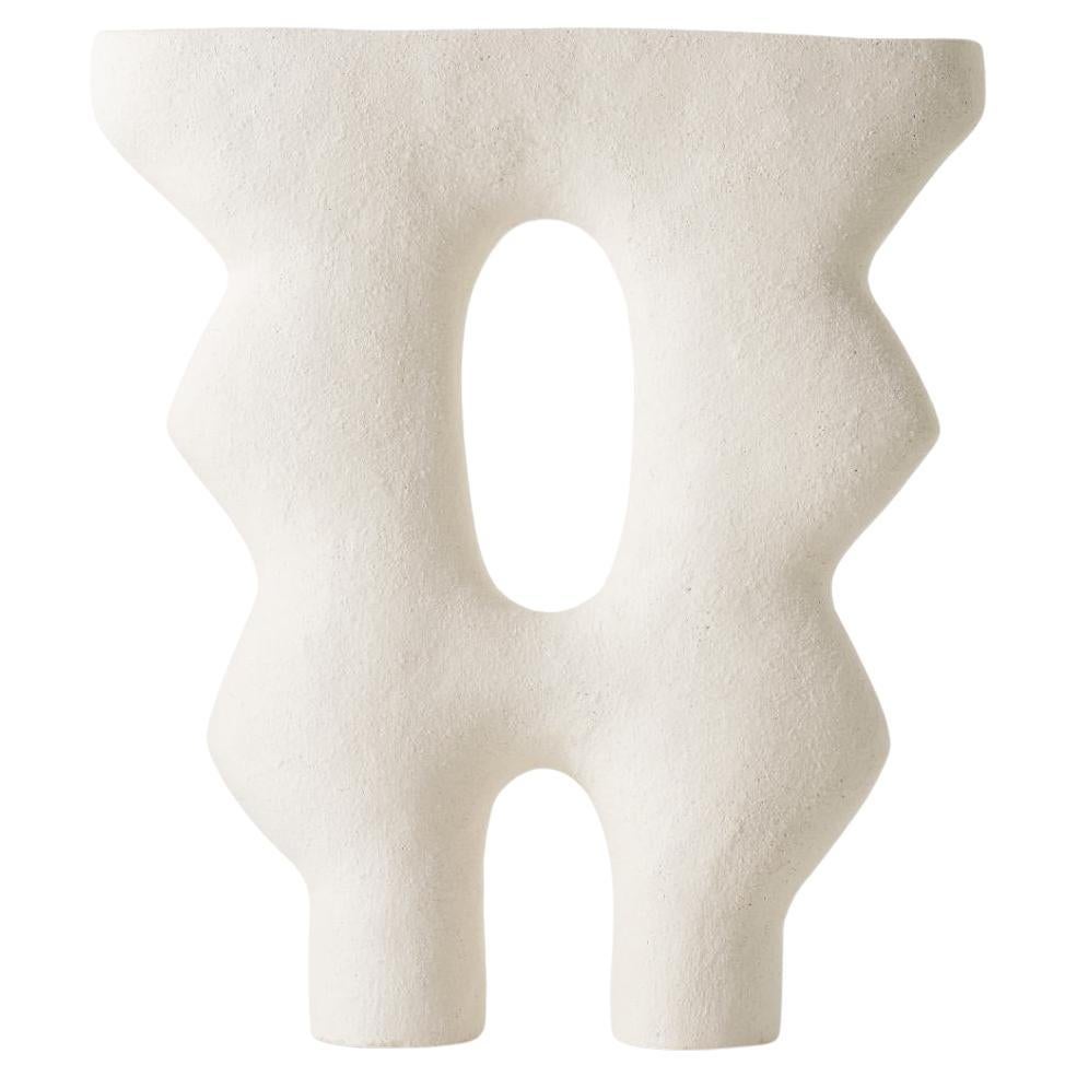 Ray White Raku Clay Ceramic Sculpture by Stephanie Phillips