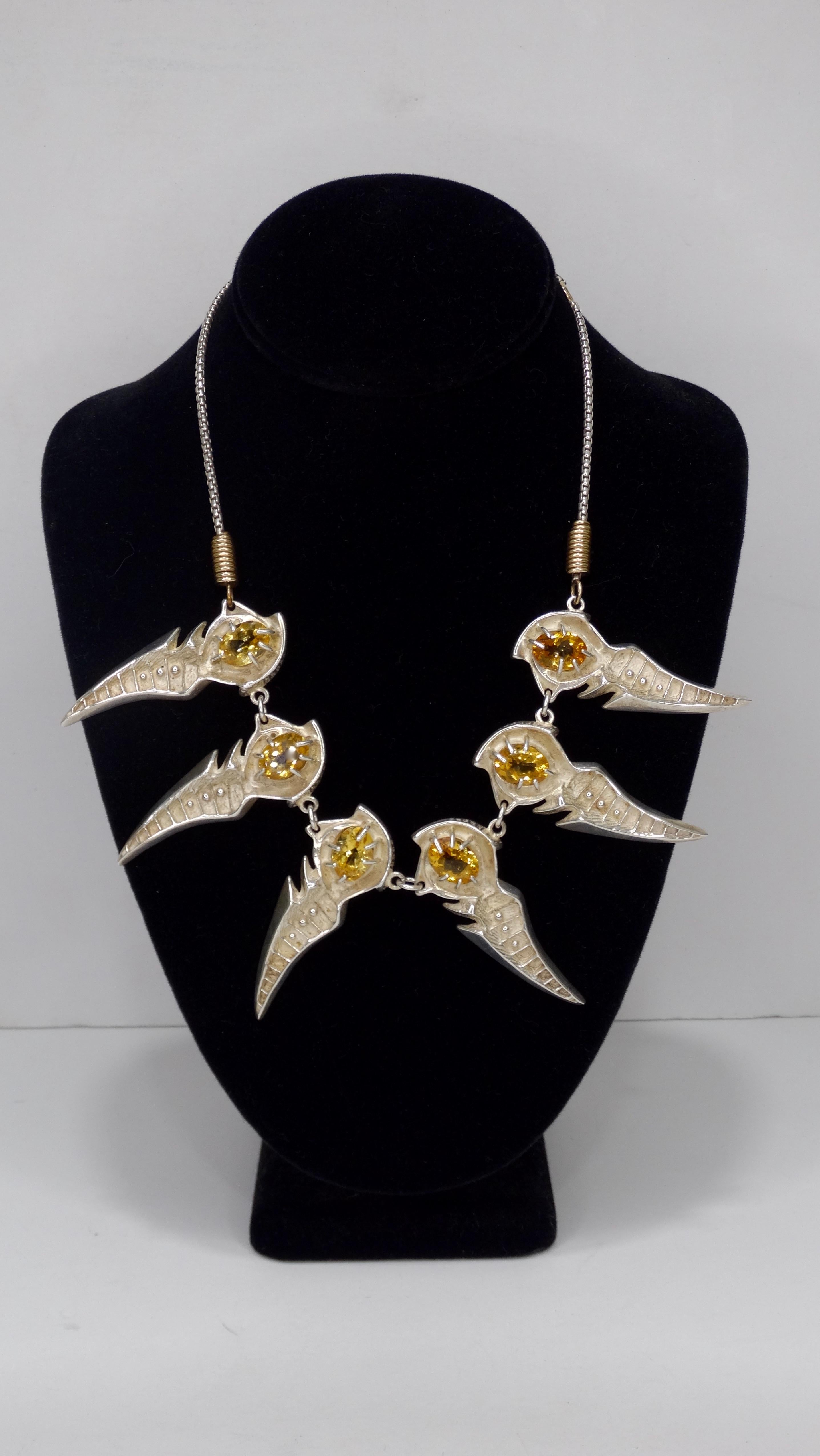 Ray Wiley Silver & Citrine Necklace For Sale 3