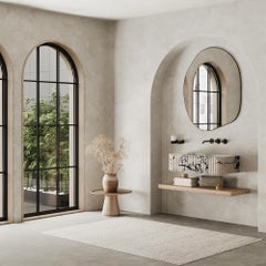 Raya – gerippter Marmorbasin – Calacatta Viola – Medium