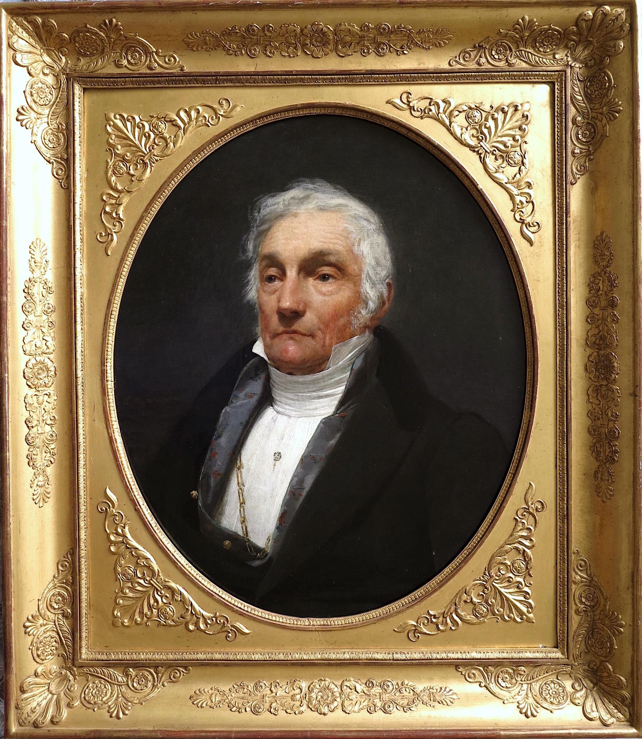 Raymond Auguste Quinsac MONVOISIN Figurative Painting - Portrait of a man
