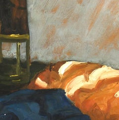 Still Life Oil Painting - The Lantern & The Hat