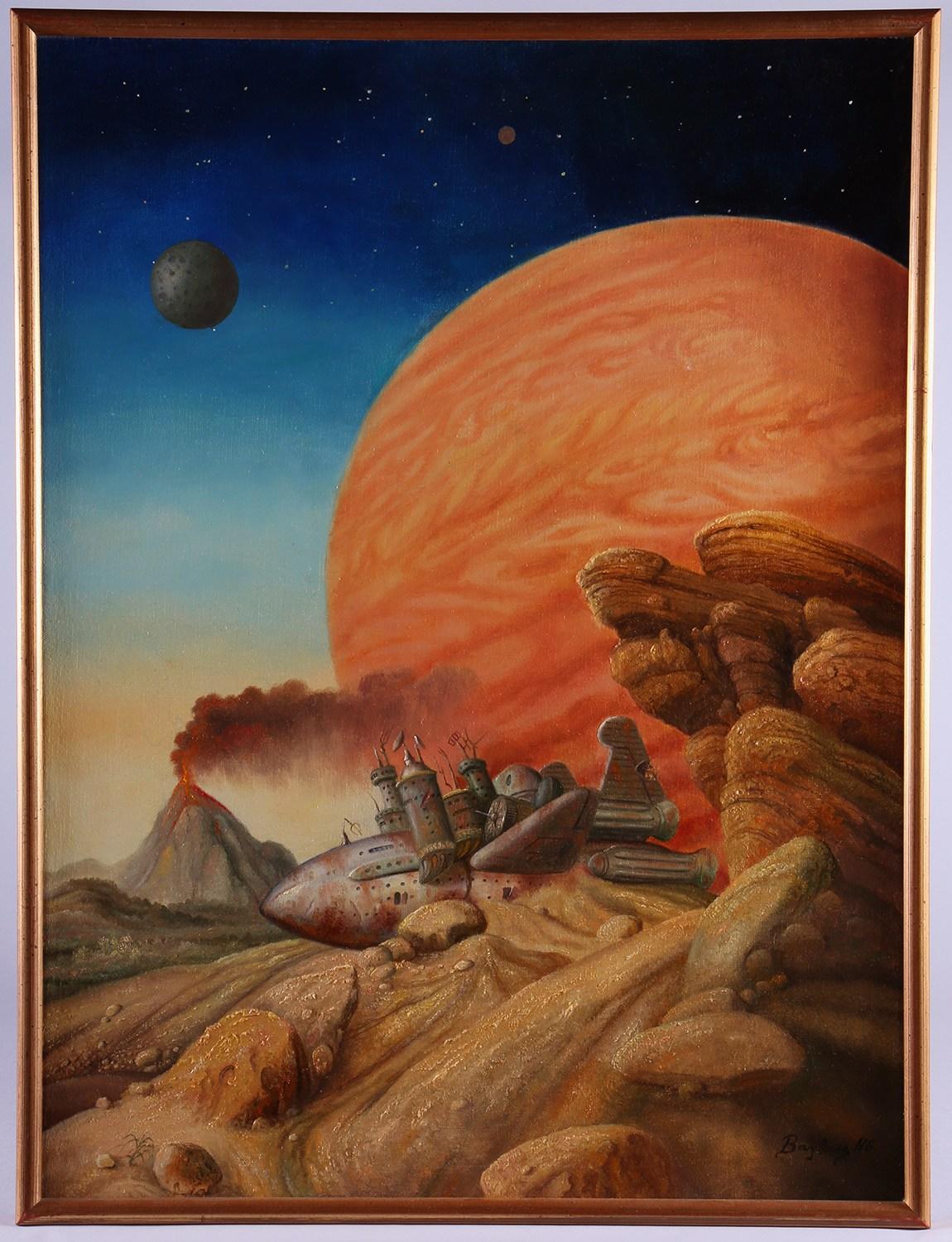 Life on Mars - Painting by Raymond Bayless