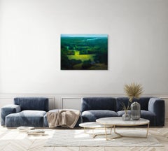 "Avant le déjeuner" - Paysage forestier impressionniste, peinture à l'huile sur panneau