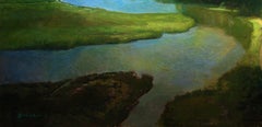 "New Place" - Impressionist Landscape, Oil Painting on Panel