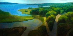 "New Place" - Impressionist Landscape, Oil Painting on Panel