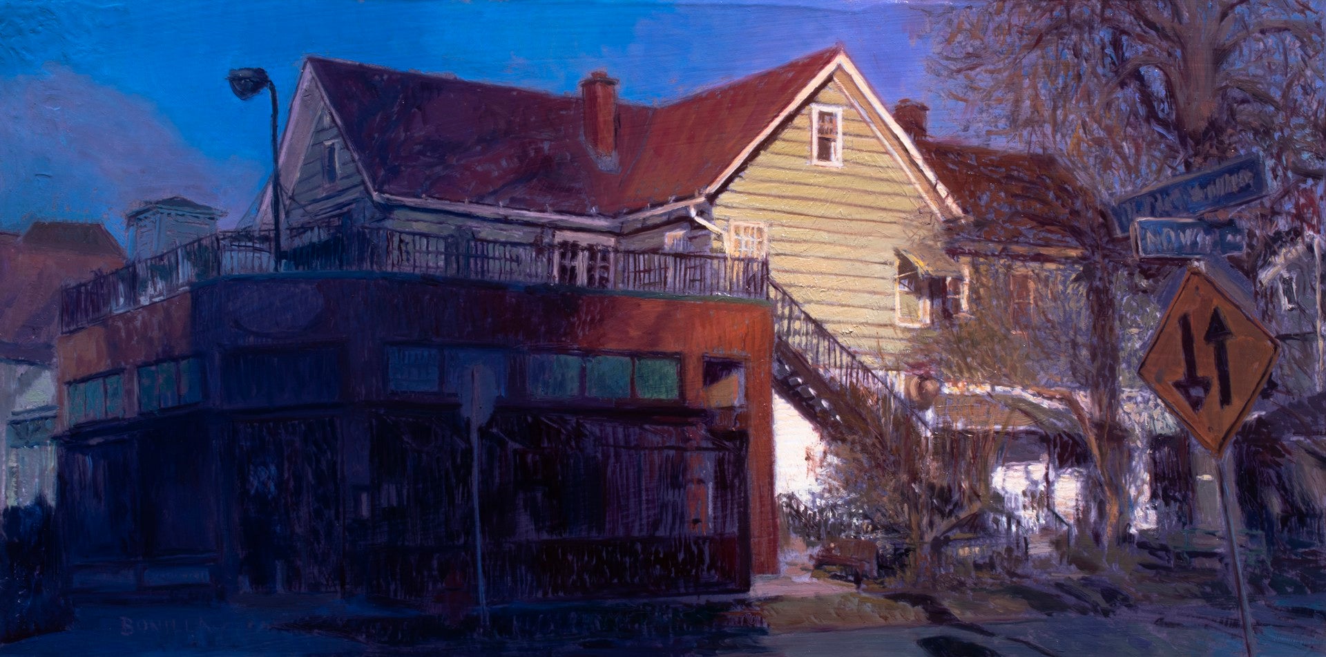 Figurative Painting de Raymond Bonilla - Avenida Pensilvania