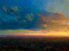 "Study for 'First Year'" - Impressionist Skyscape and Landscape, Oil Painting