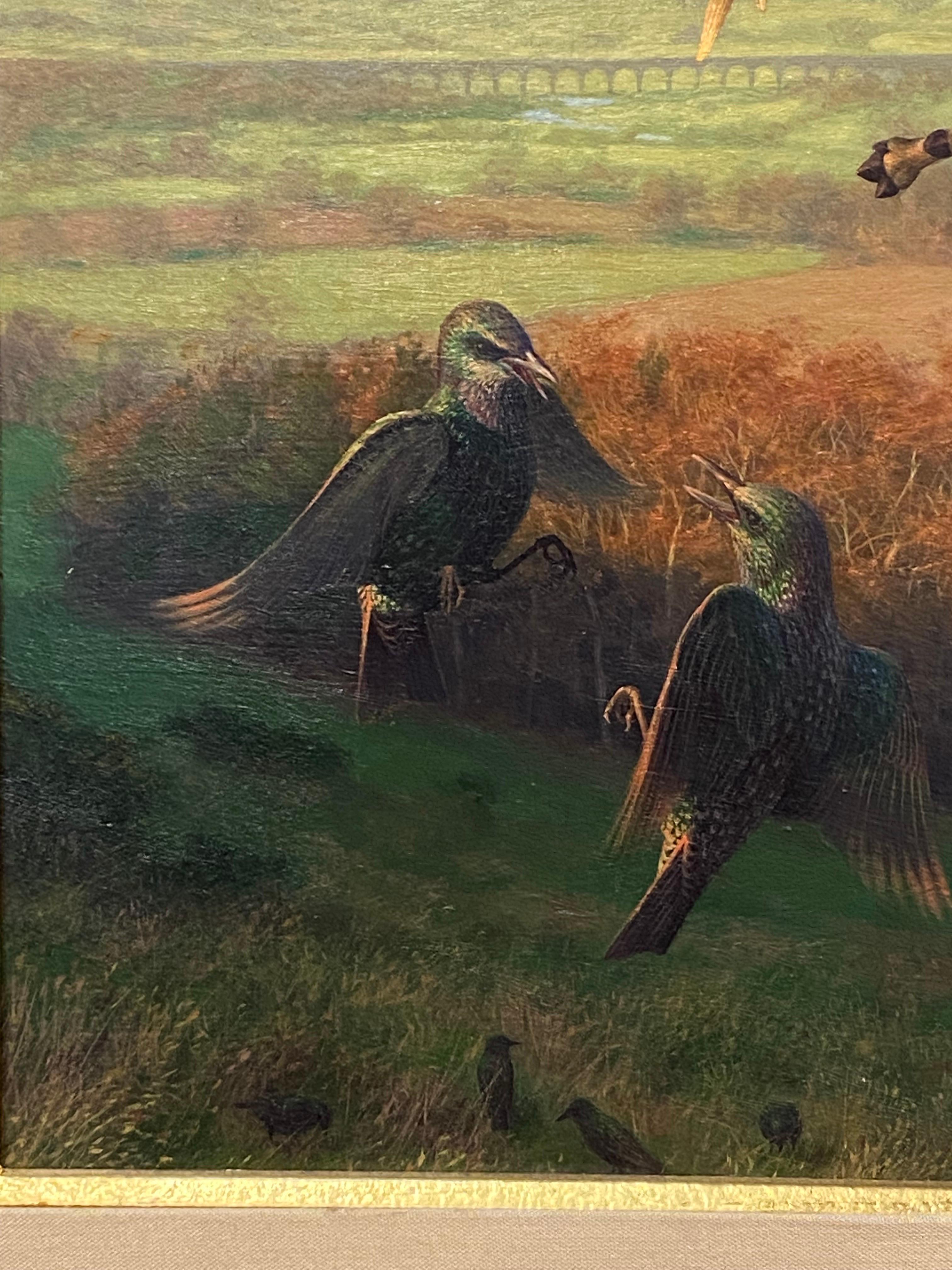 Raymond C. Boothe, Starlings in a Winter Landscape, 1976 For Sale 2