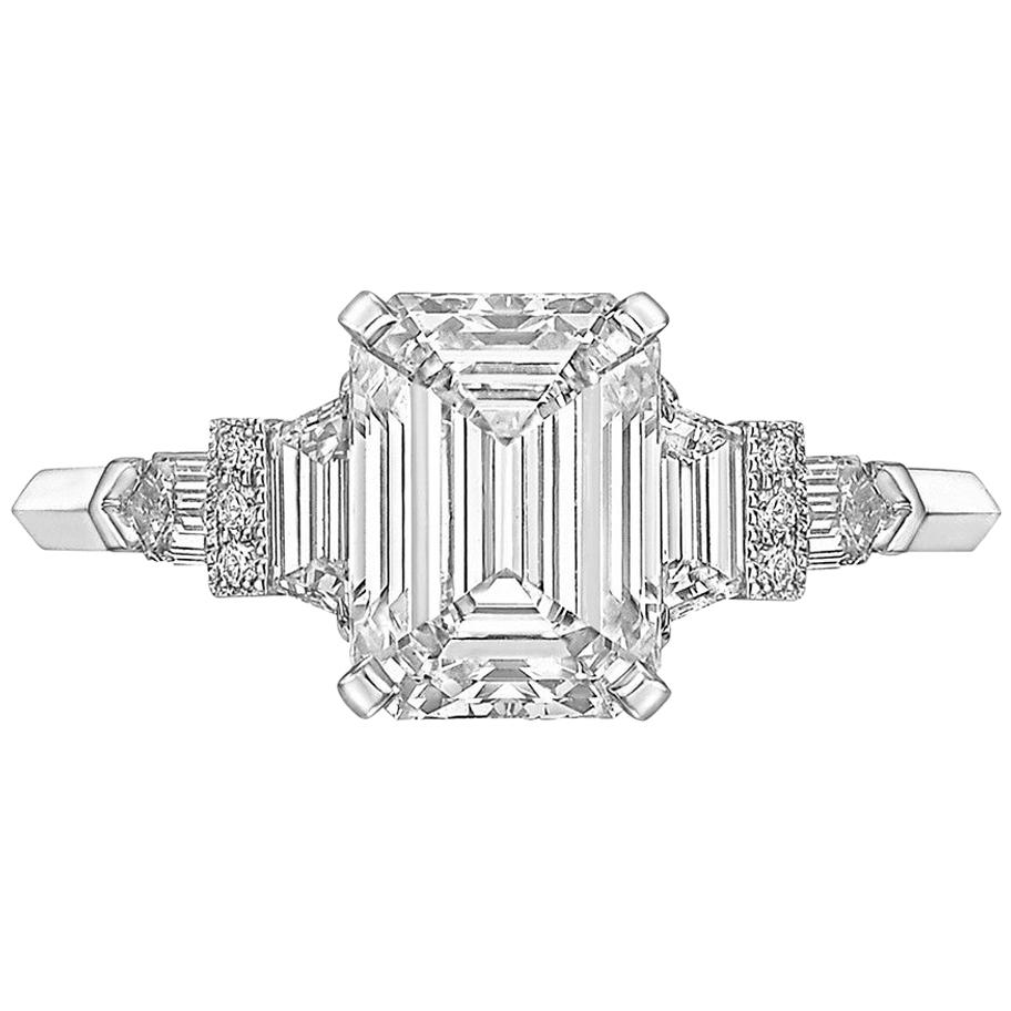 Raymond C. Yard 2.09 Carat Emerald-Cut Diamond Ring 'G/VVS2'