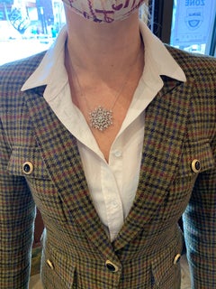 Raymond C. Yard Diamond Snowflake Pendant Necklace