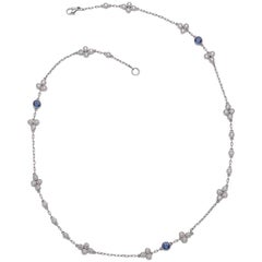 Raymond C. Yard Sapphire and Diamond Chain Necklace