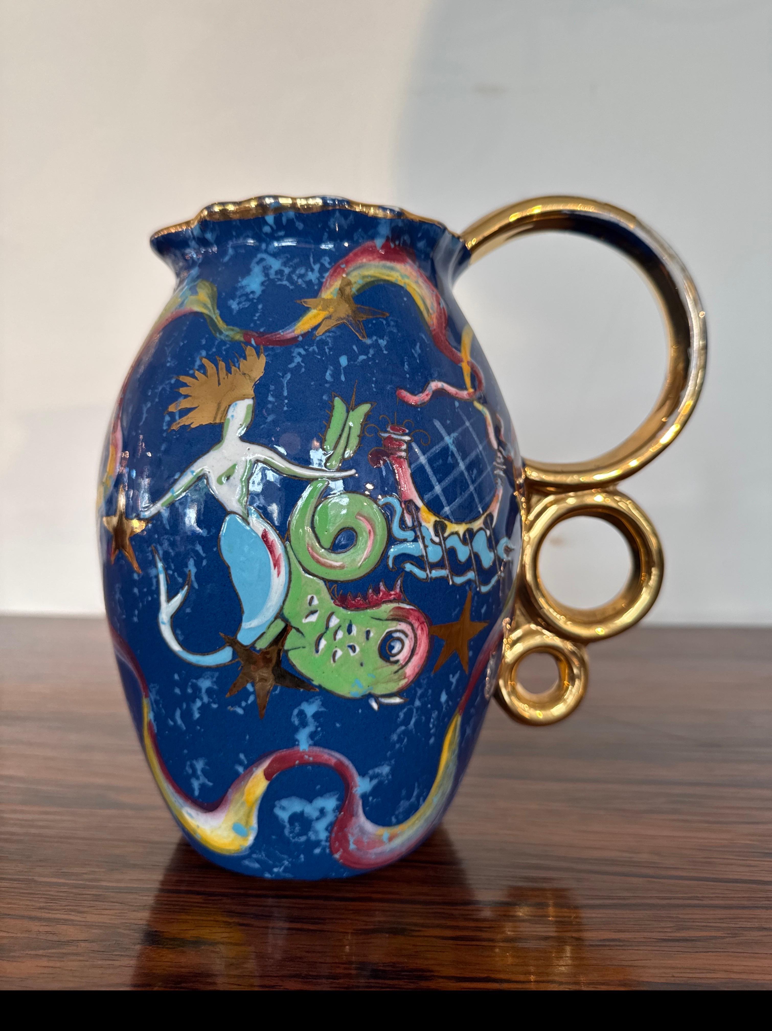 Raymond Chevalier pour Boch Frères Vase avec décor de sirène, Art Decor en vente 2