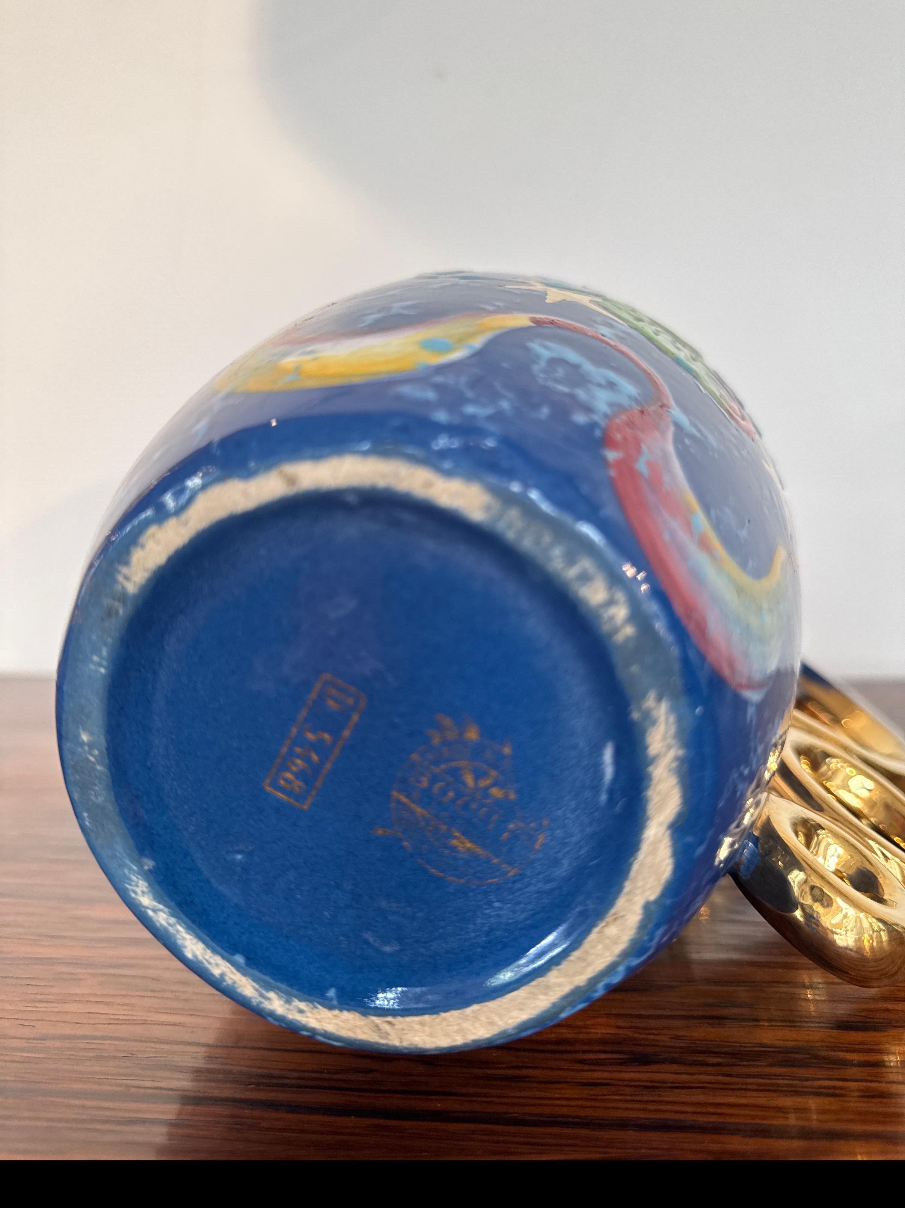 Raymond Chevalier pour Boch Frères Vase avec décor de sirène, Art Decor en vente 3
