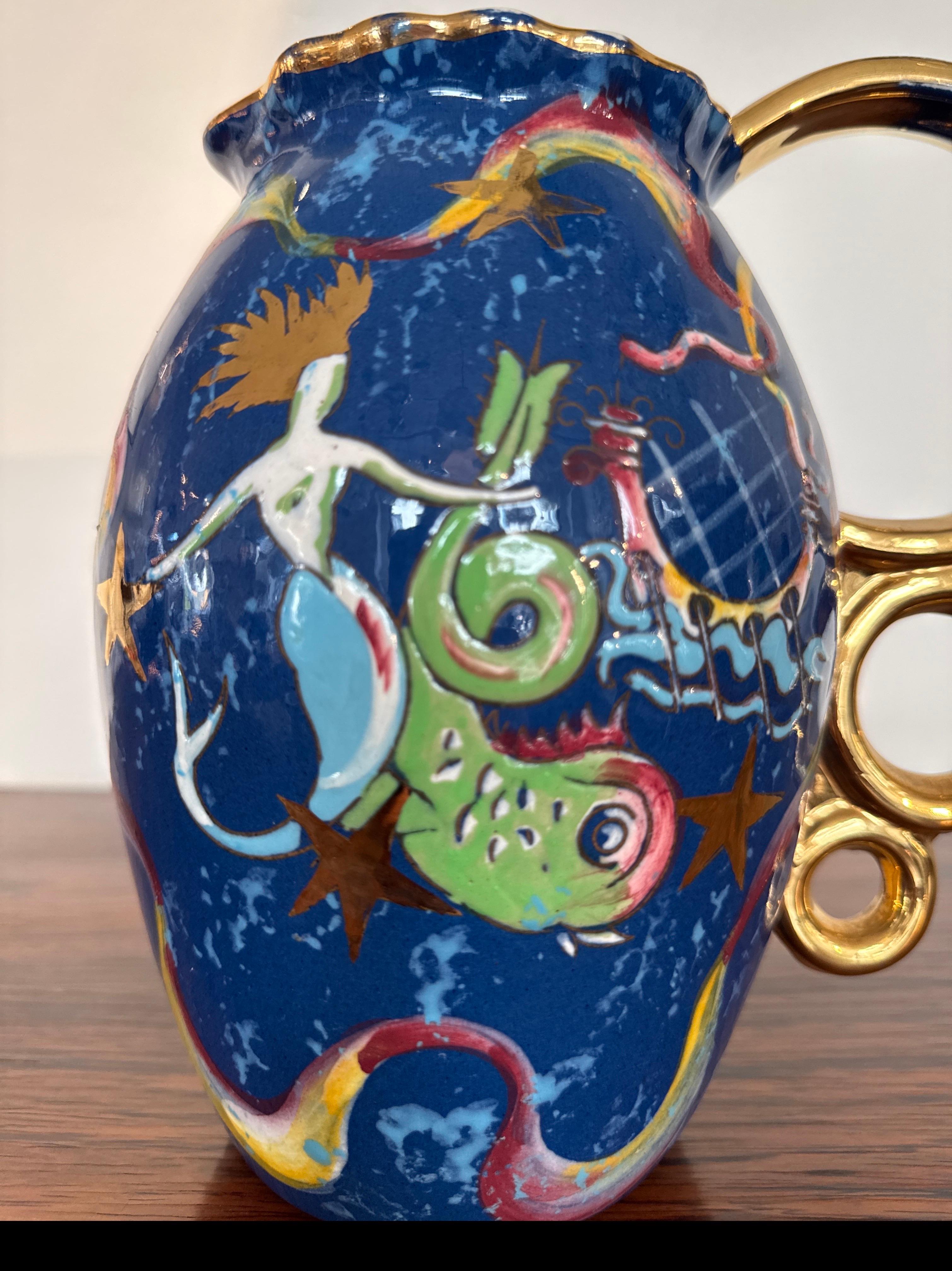 Raymond Chevalier pour Boch Frères Vase avec décor de sirène, Art Decor en vente 5