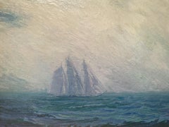 American Impressionist Maritime Seascape Oil Painting, Salmagundi Club, ca 1930