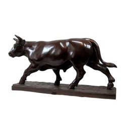 Sculpture de bœuf en bronze de Raymond De Meester - (1904 - 1995)