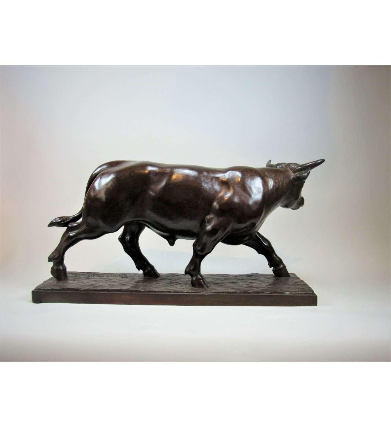 Scultura di bue in bronzo di Raymond De Meester - (1904 - 1995) in vendita 4