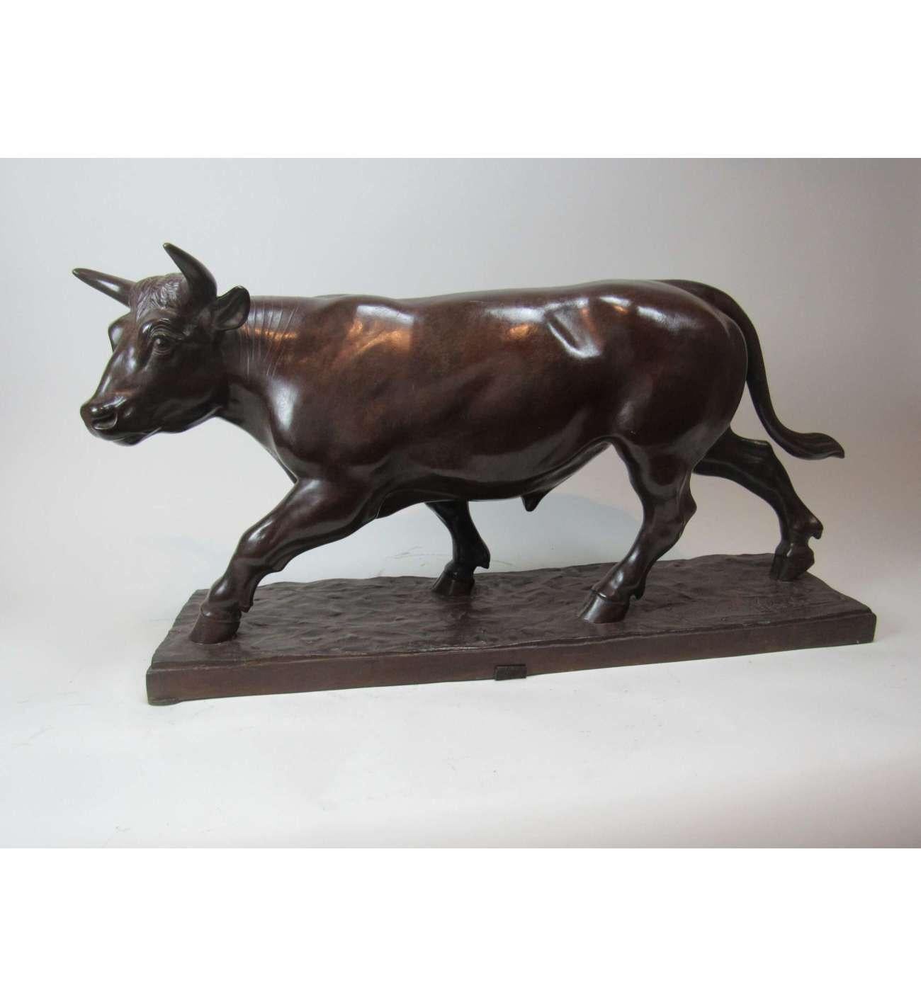 Scultura di bue in bronzo di Raymond De Meester - (1904 - 1995) in vendita 5