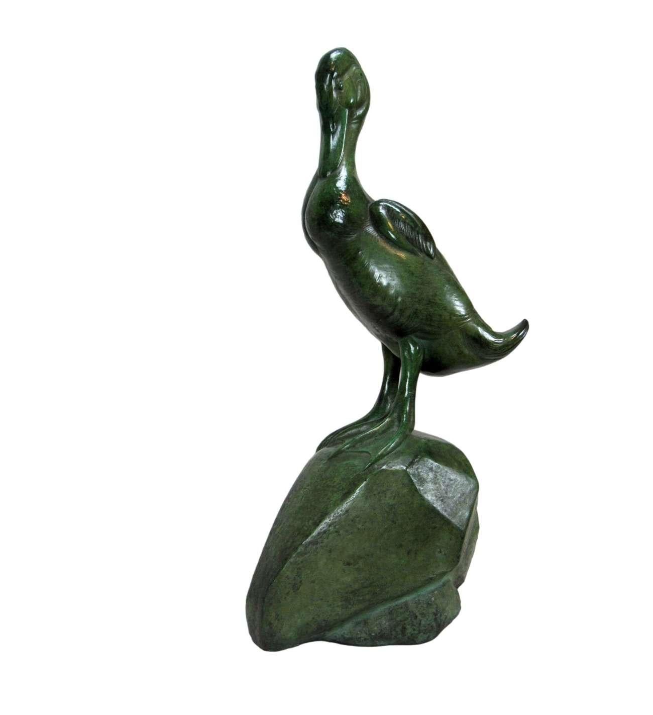 Raymond De Meester - (1904 - 1995), Scultura in bronzo di anatra mandarina in vendita 2