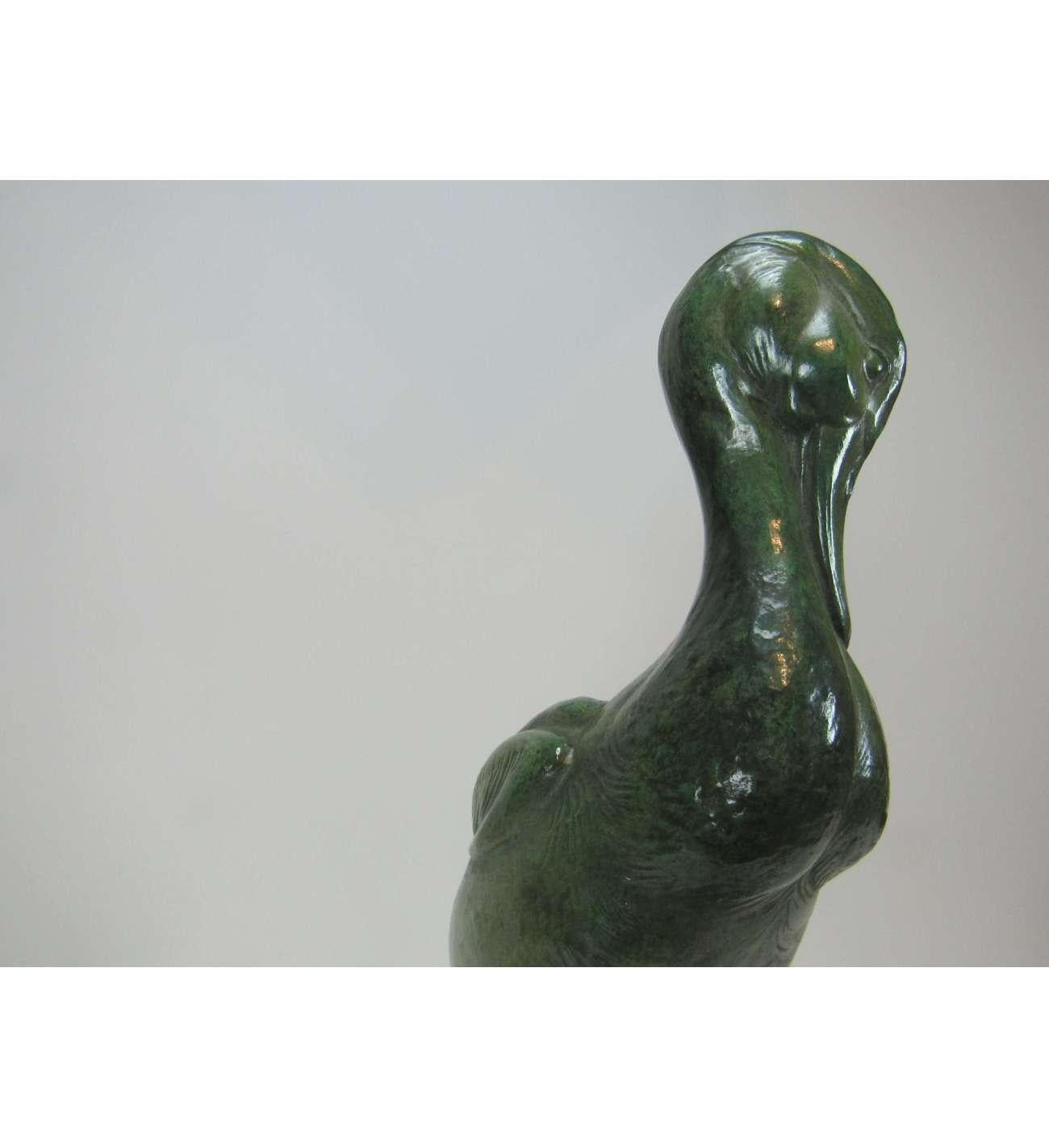 Raymond De Meester - (1904 - 1995), Scultura in bronzo di anatra mandarina in vendita 3