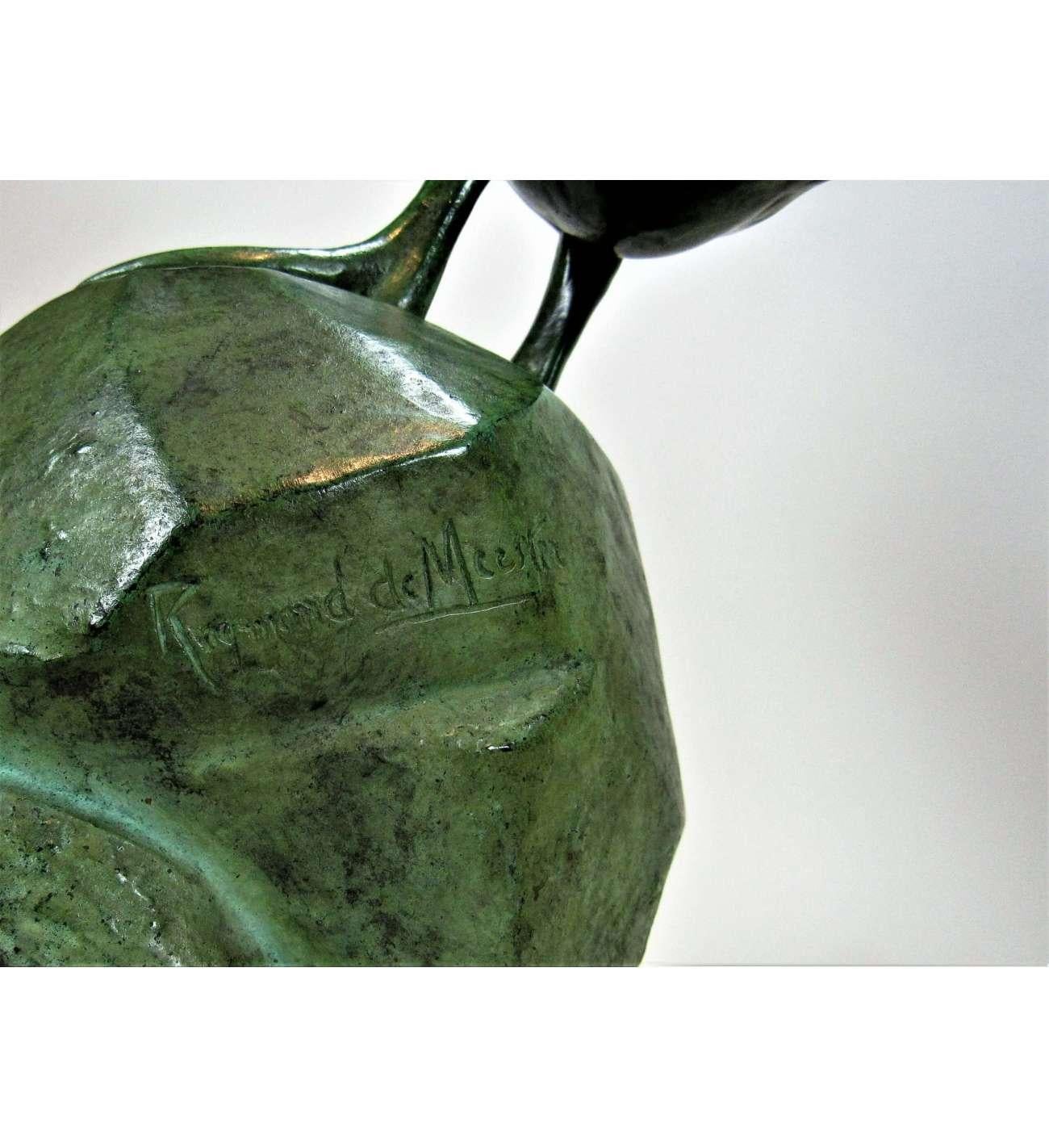 Raymond De Meester - (1904 - 1995), Scultura in bronzo di anatra mandarina in vendita 6