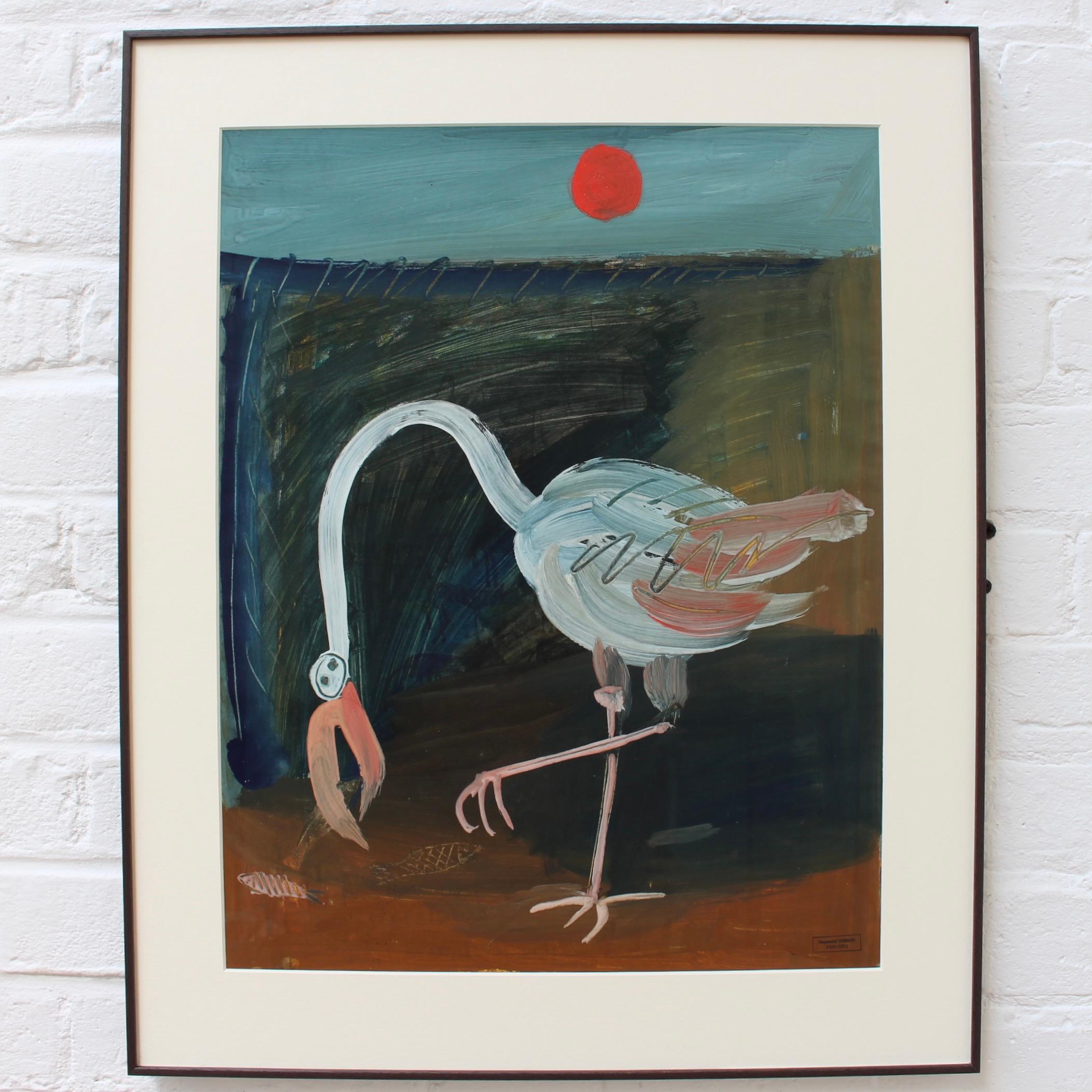 Flamingo in the Camargue - Art by Raymond Debieve