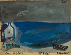 French Oil Portrait Painting, Intimate Figurative Study, Small Artwork