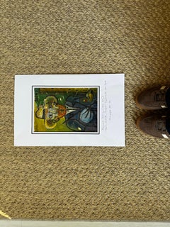 Monsieur Van Gogh Mixed Media Portrait, 1991, Cubist Style, 13x10\"