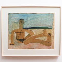 'Portrait of a Male Bather' by Raymond Debiève