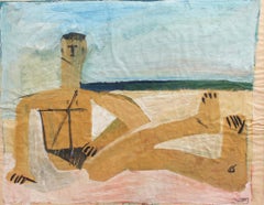 'Portrait of a Male Bather' by Raymond Debiève