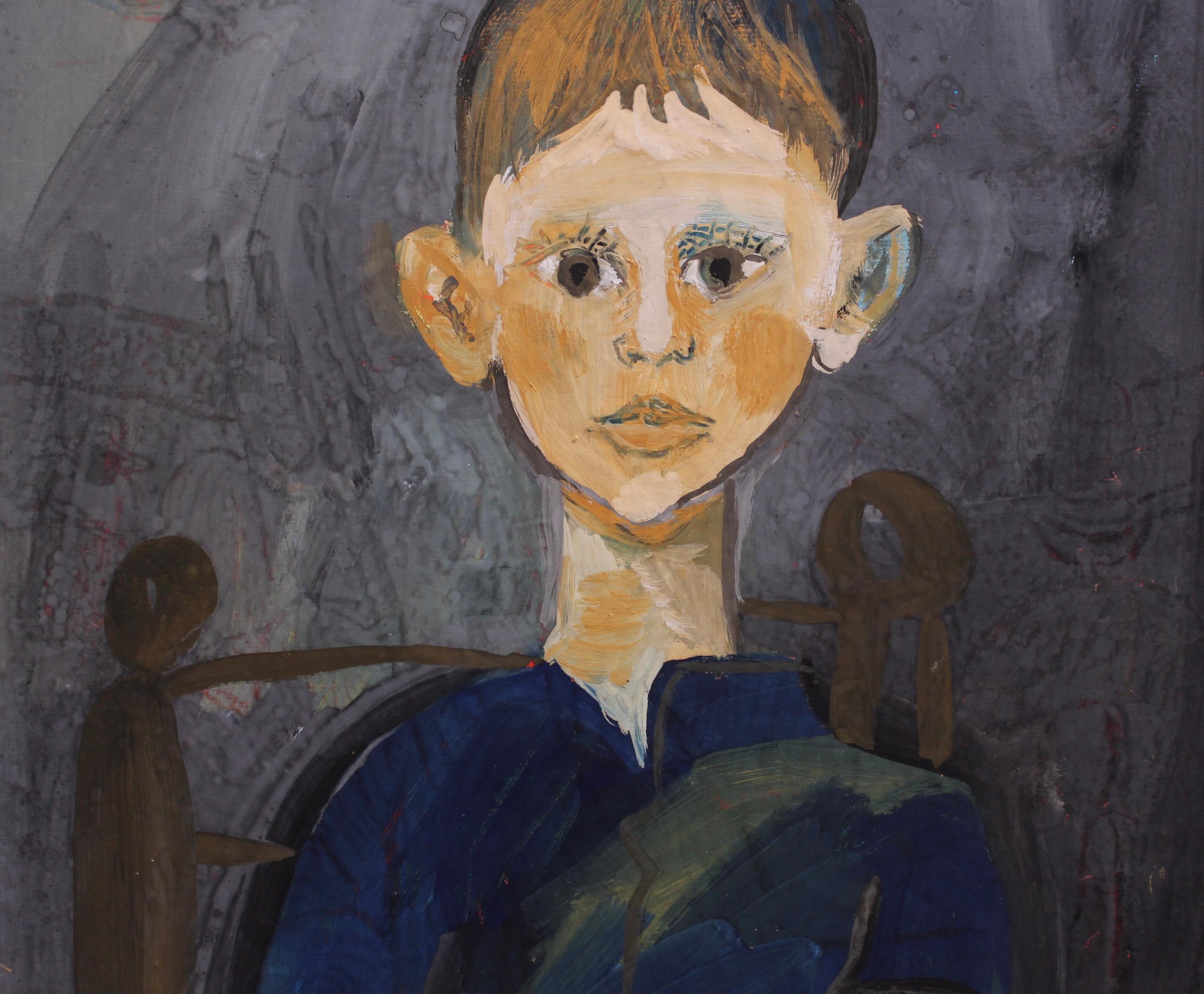 Portrait of Boy in a Chair For Sale 2