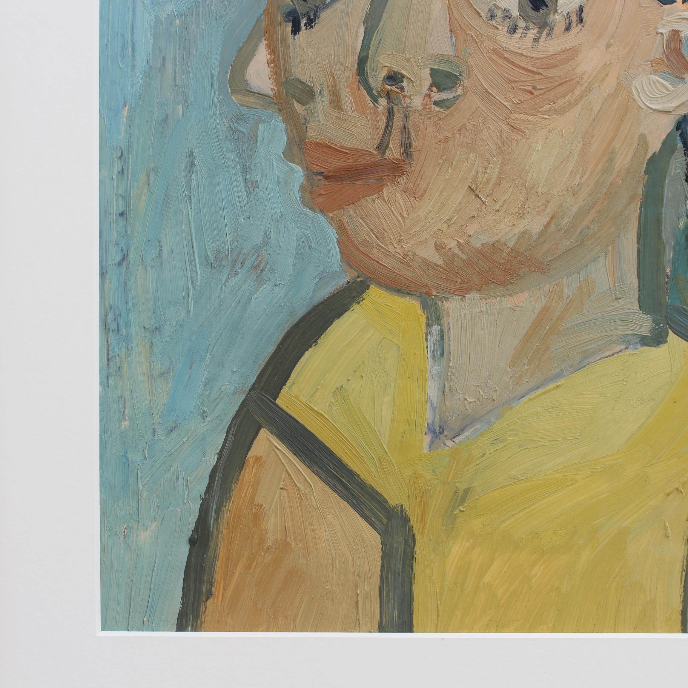 Portrait of Woman in Yellow For Sale 7