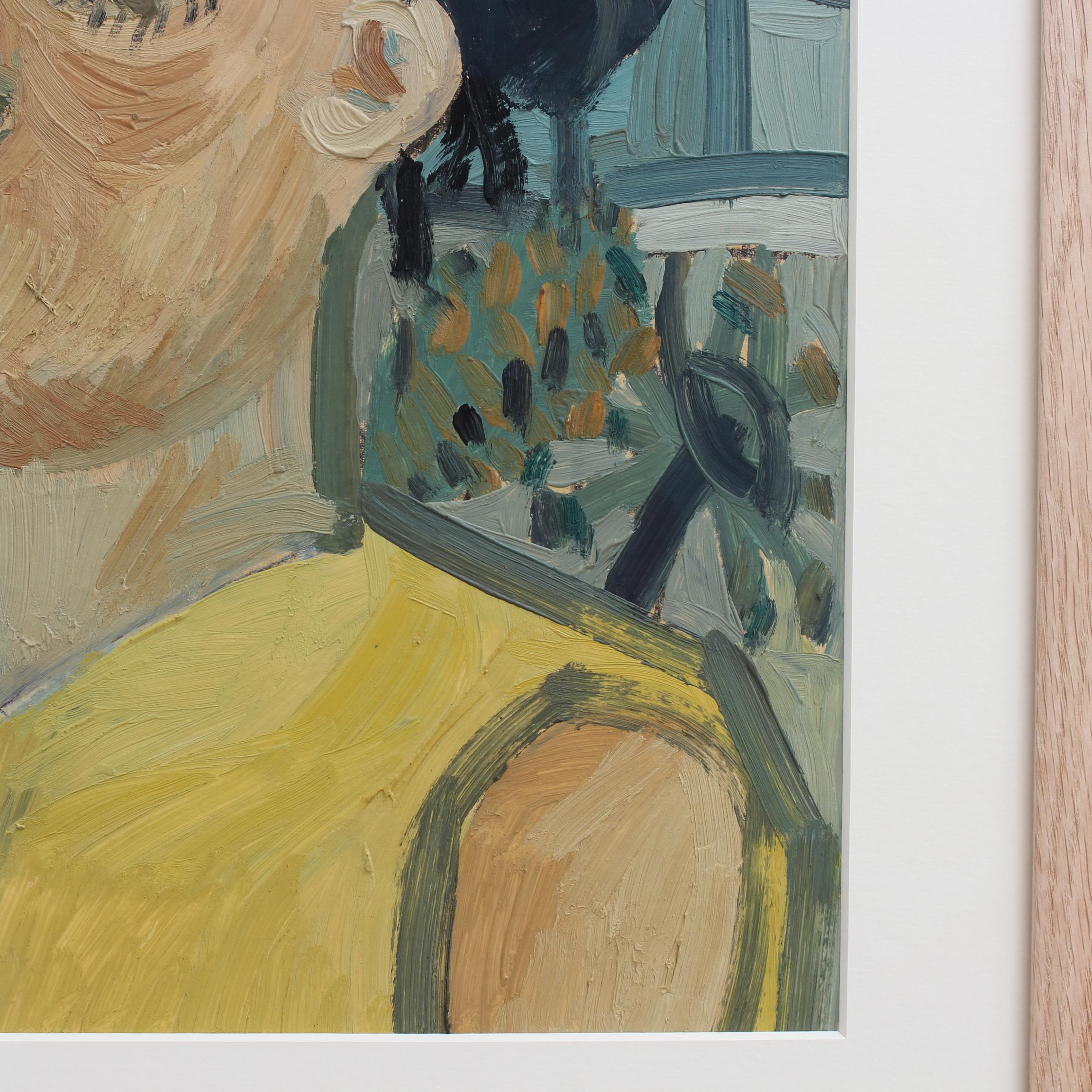Portrait of Woman in Yellow For Sale 9