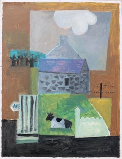 The cloud, unique piece, oil paint on paper, 1980