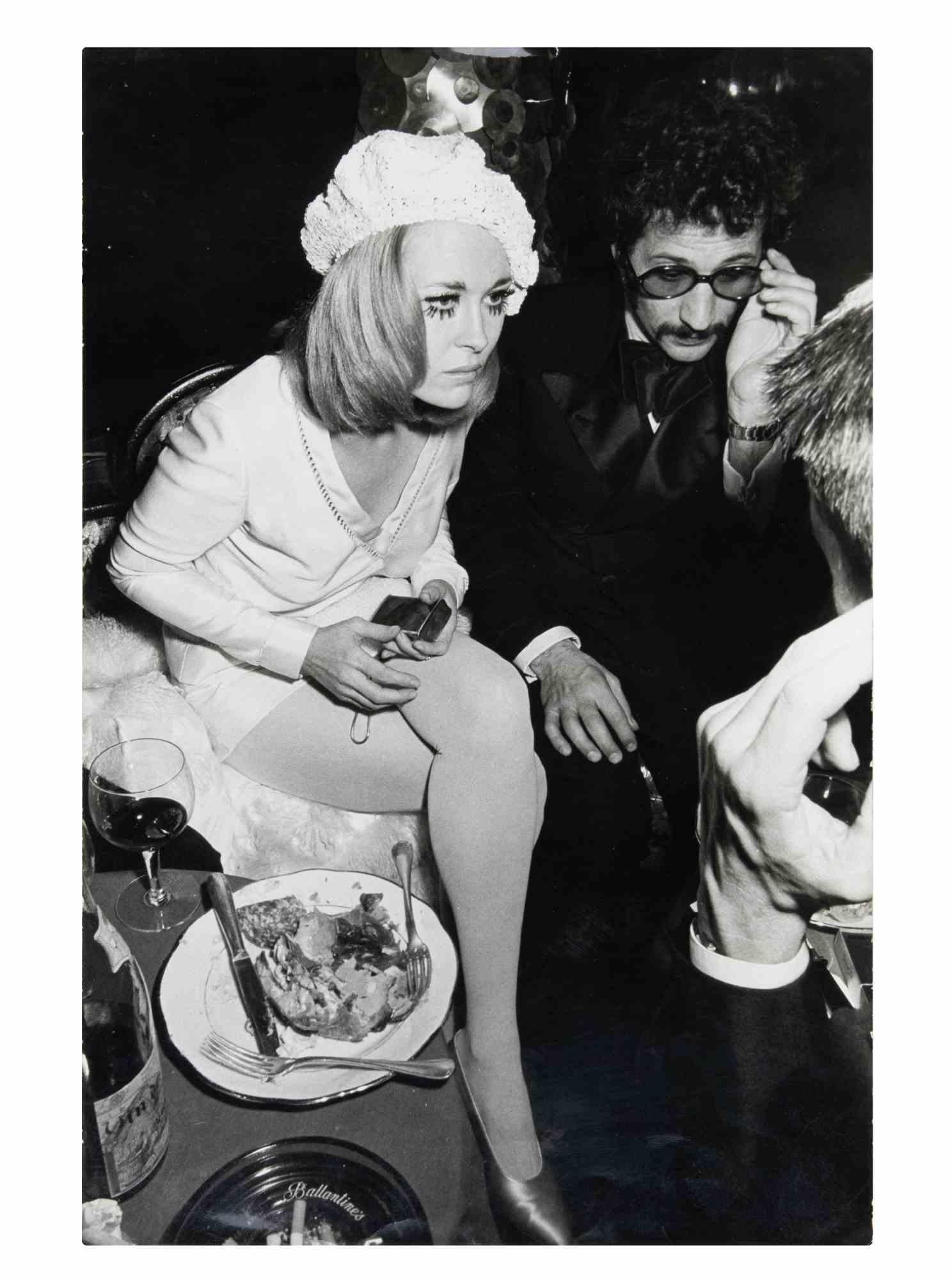 Photo de presse d'époque de Faye Dunaway avec Jerry Schatzberg - années 1960