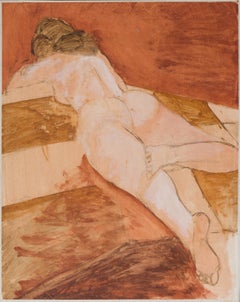 Desnudo en coral y arena", Escuela de Bellas Artes de California, Diebenkorn, SFAA