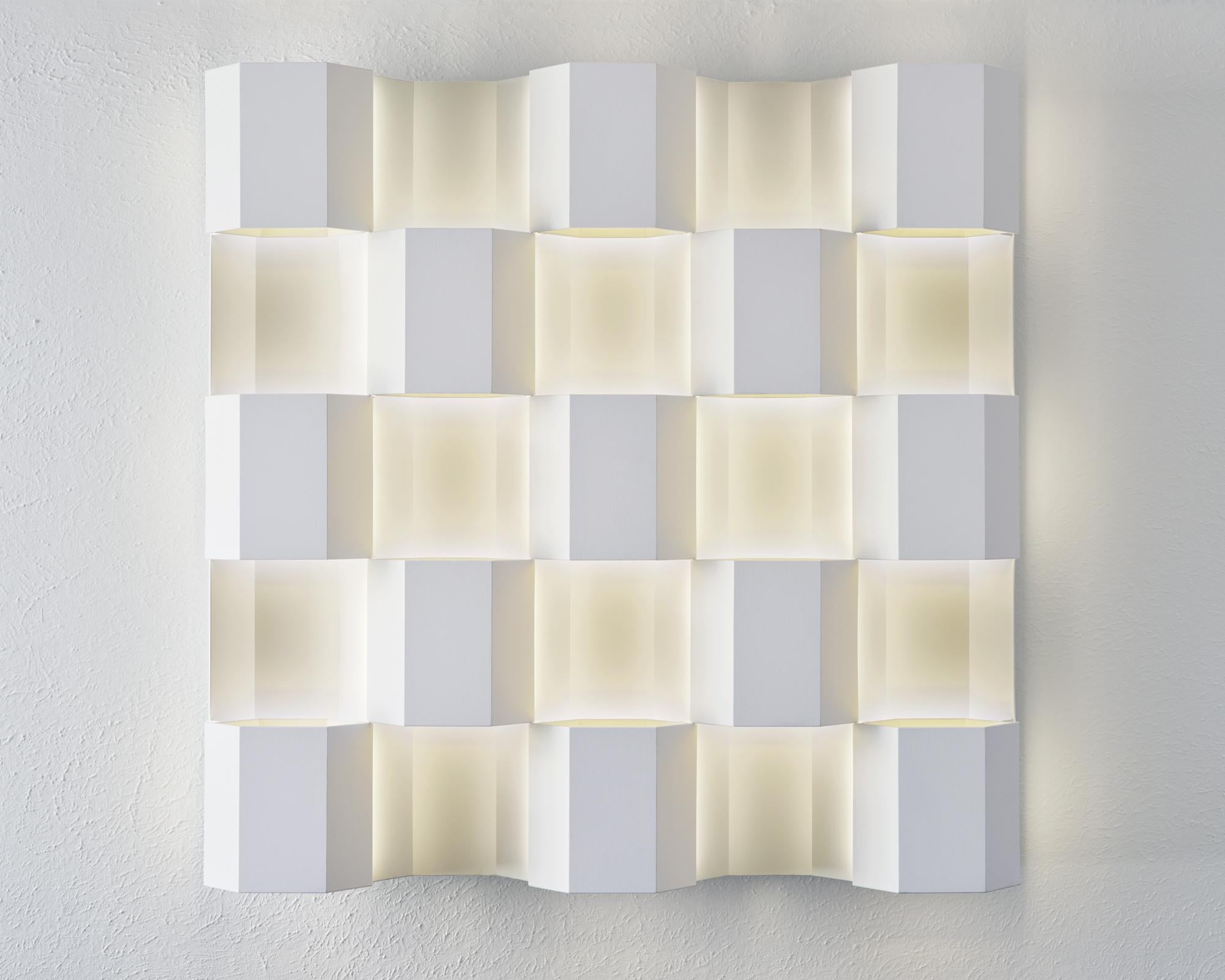 Thirteen - immersive infinite perceptual ambient color light wall sculpture For Sale 7