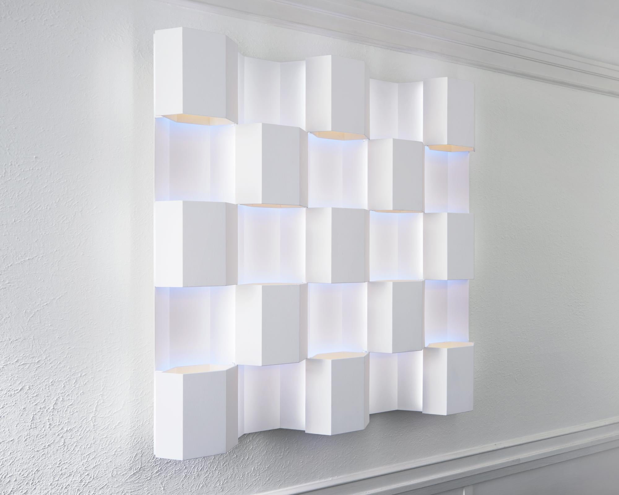 Thirteen - immersive infinite perceptual ambient color light wall sculpture For Sale 11