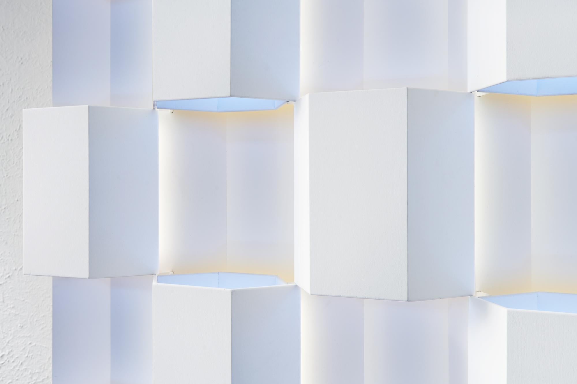 Thirteen - immersive infinite perceptual ambient color light wall sculpture For Sale 14