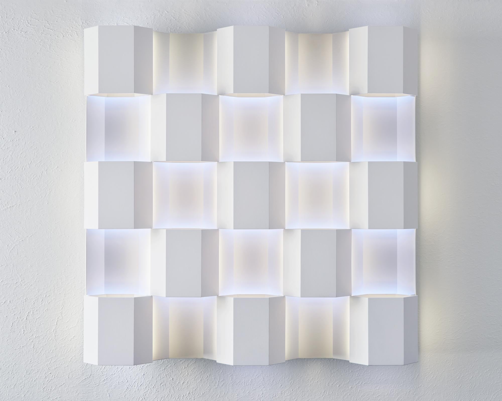 Thirteen - immersive infinite perceptual ambient color light wall sculpture For Sale 5