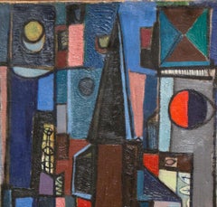 "La vocation du soir, " oil on canvas painting by Raymond Grandjean, 1958