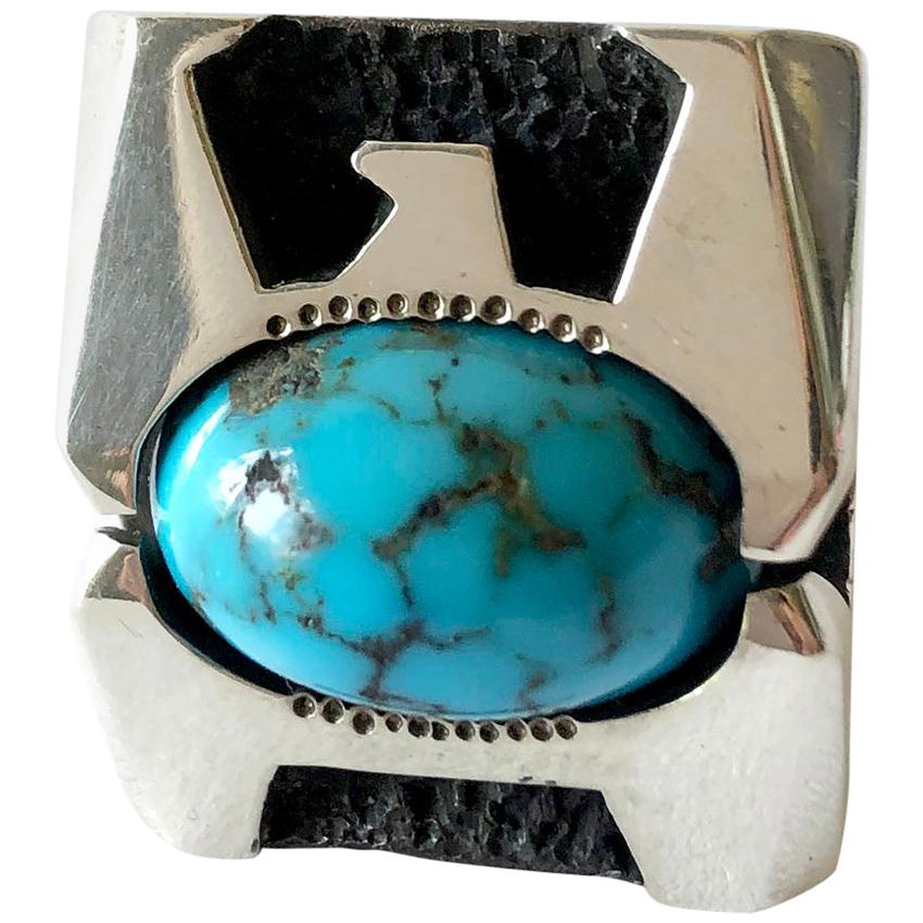 Sterling Silver Sleeping Beauty Turquoise Ring For Sale At 1stdibs