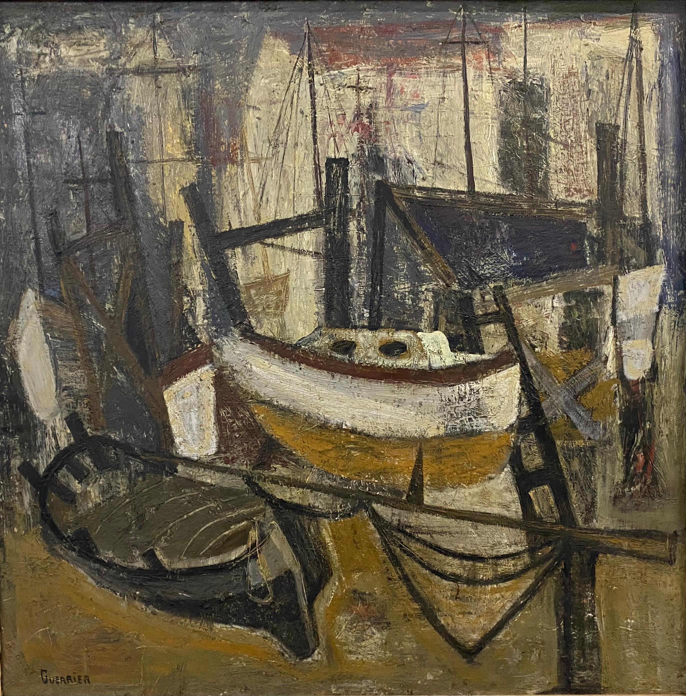 Boats - Painting by Raymond Guerrier