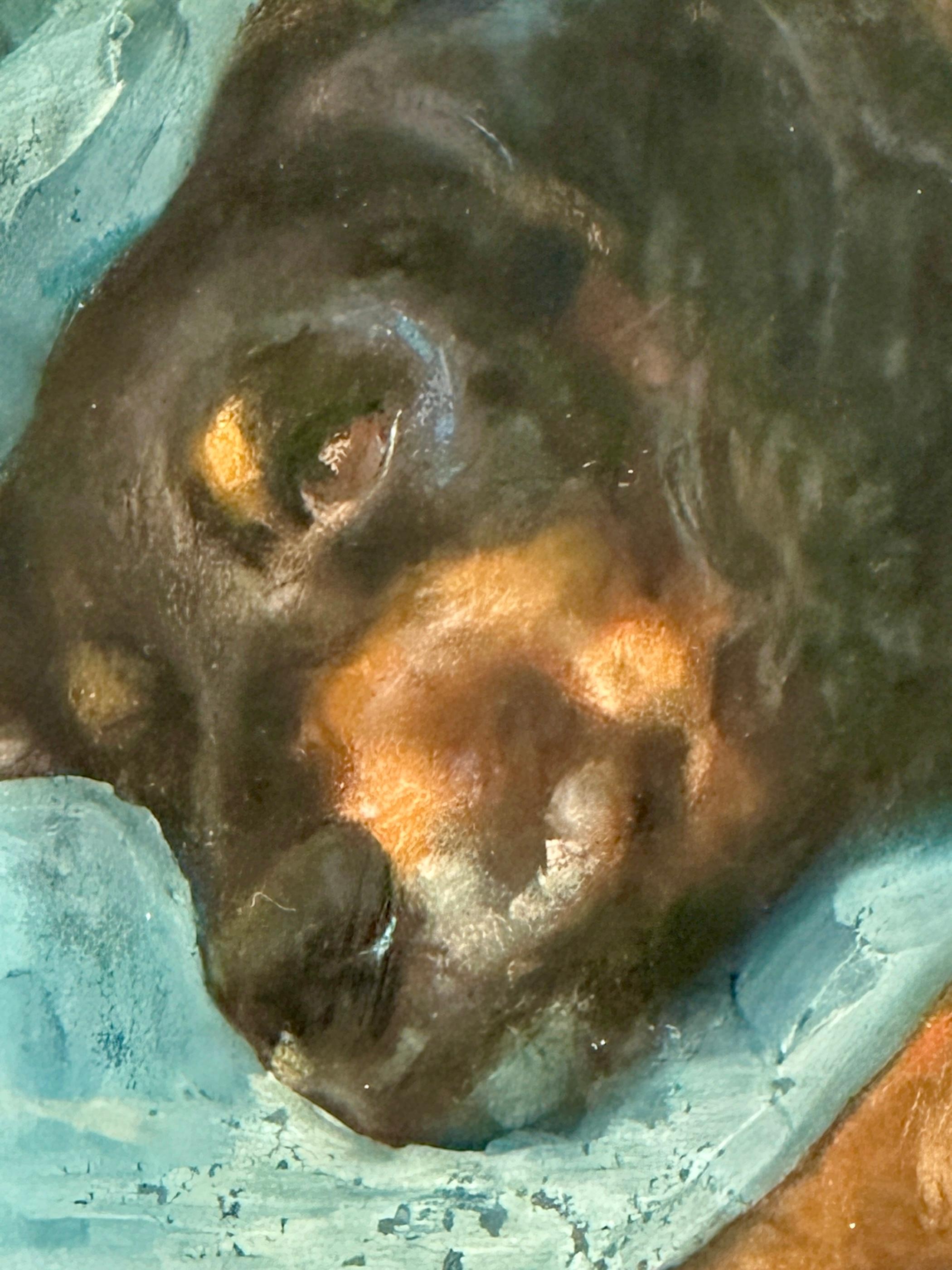 Porträt eines liegenden Irish Setters oder Spaniels aus der Mitte des Jahrhunderts im Angebot 1