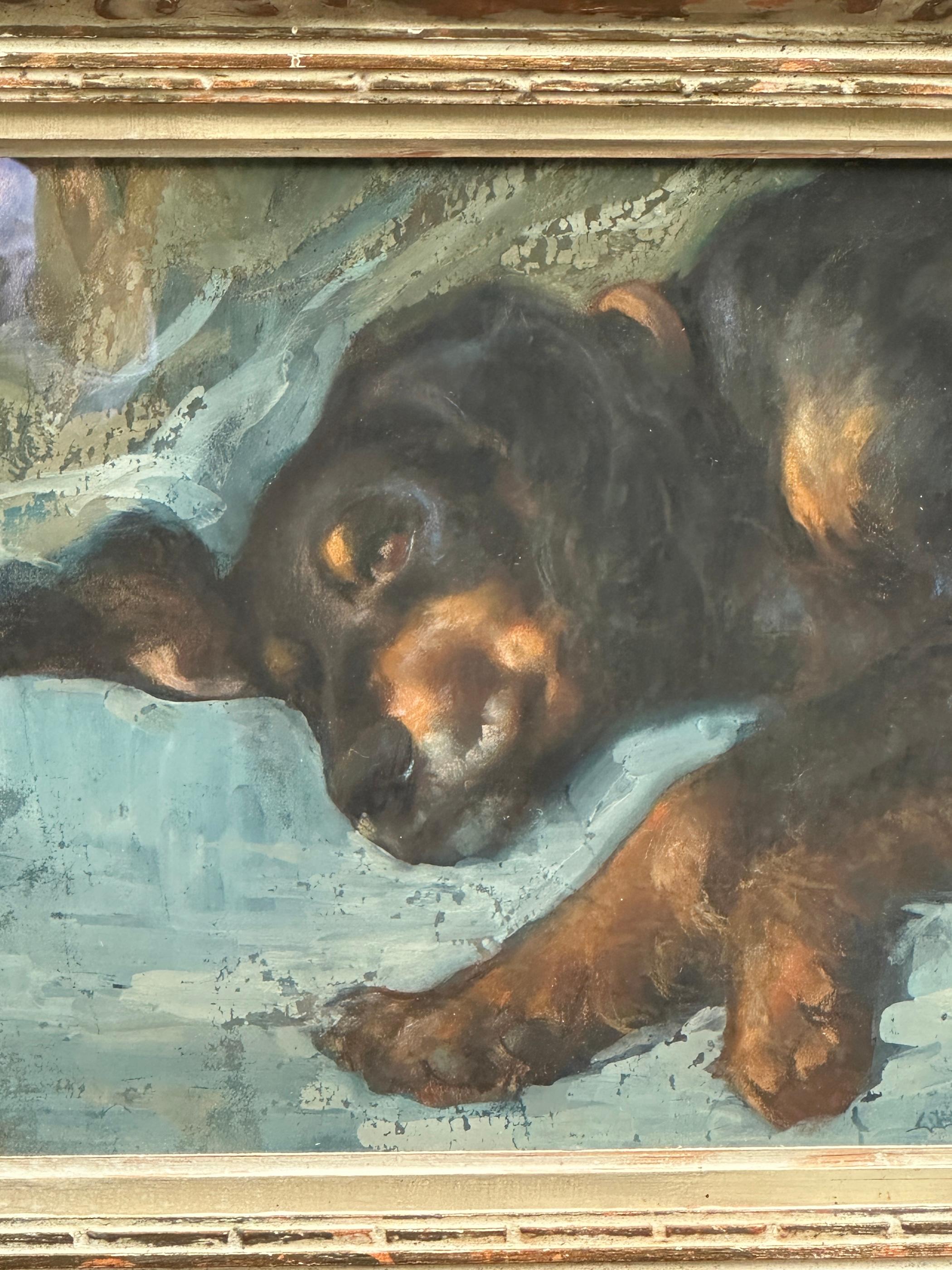 Porträt eines liegenden Irish Setters oder Spaniels aus der Mitte des Jahrhunderts im Angebot 2