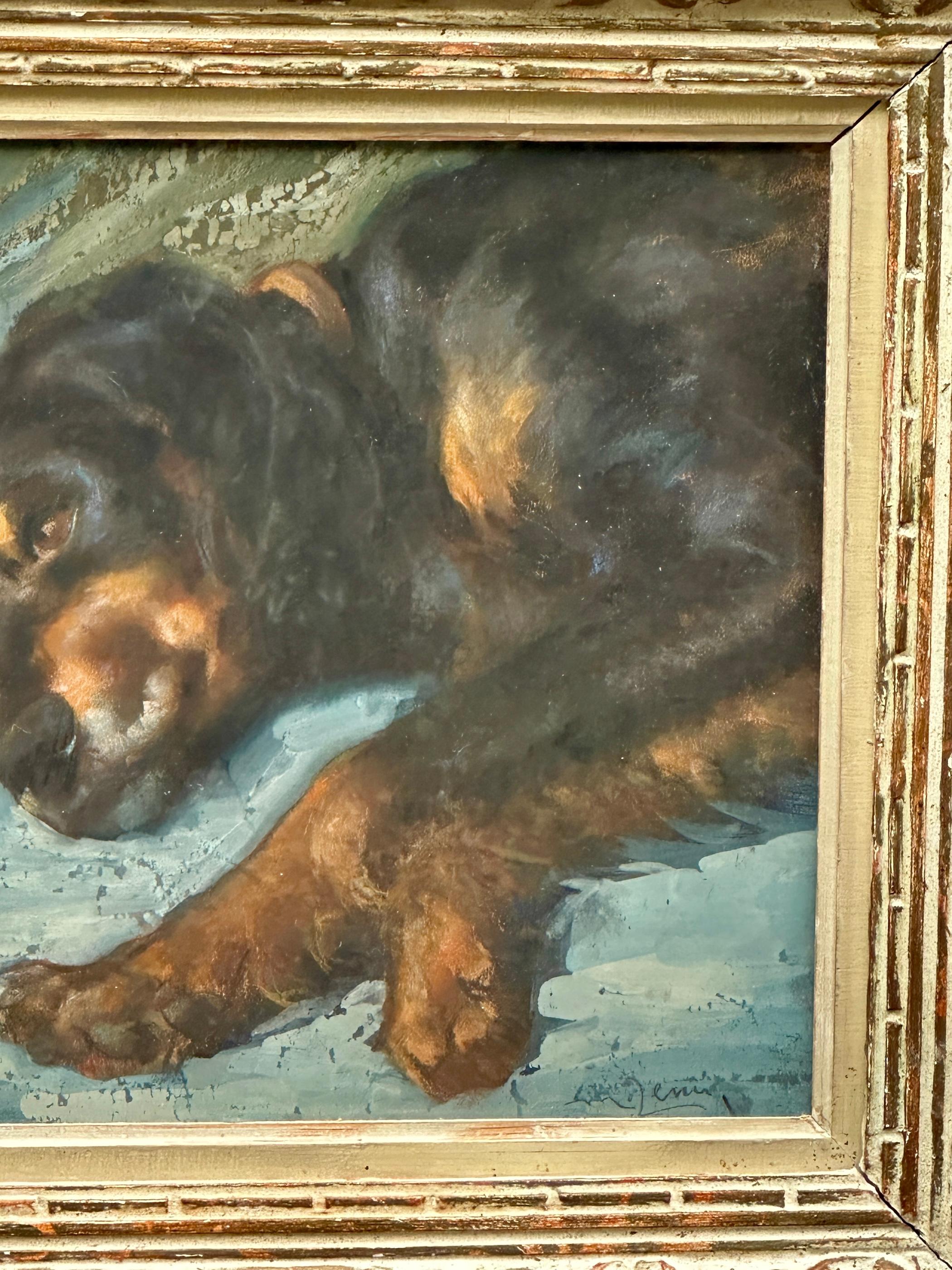 Porträt eines liegenden Irish Setters oder Spaniels aus der Mitte des Jahrhunderts im Angebot 3