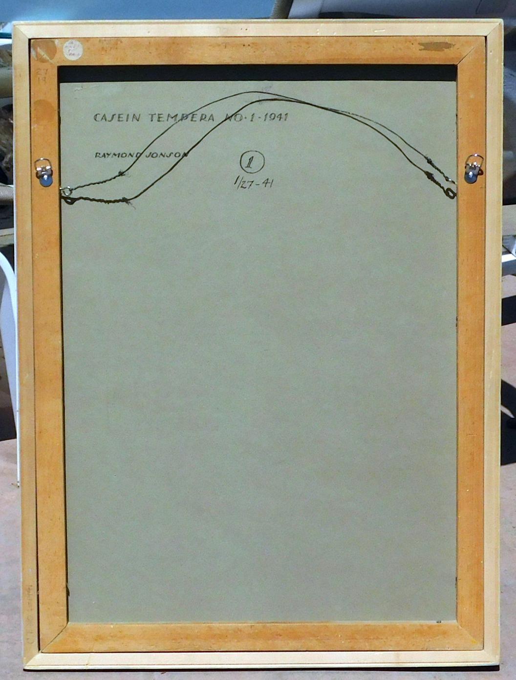 Raymond Jonson Abstract Watercolor, 1941 - Casein Tempera No. 1 For Sale 2