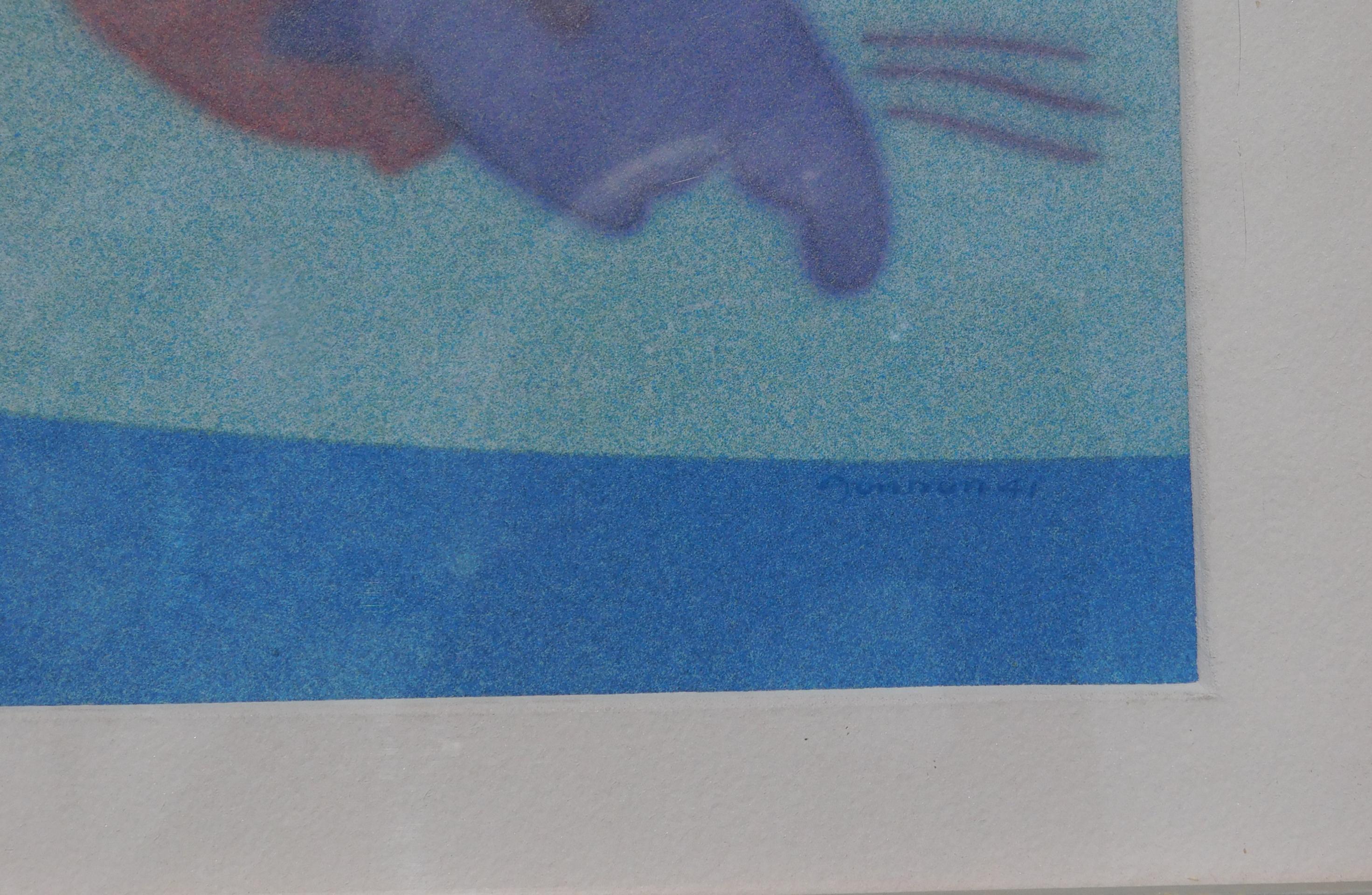 Raymond Jonson Abstract Watercolor, 1941 - Casein Tempera No. 1 For Sale 3