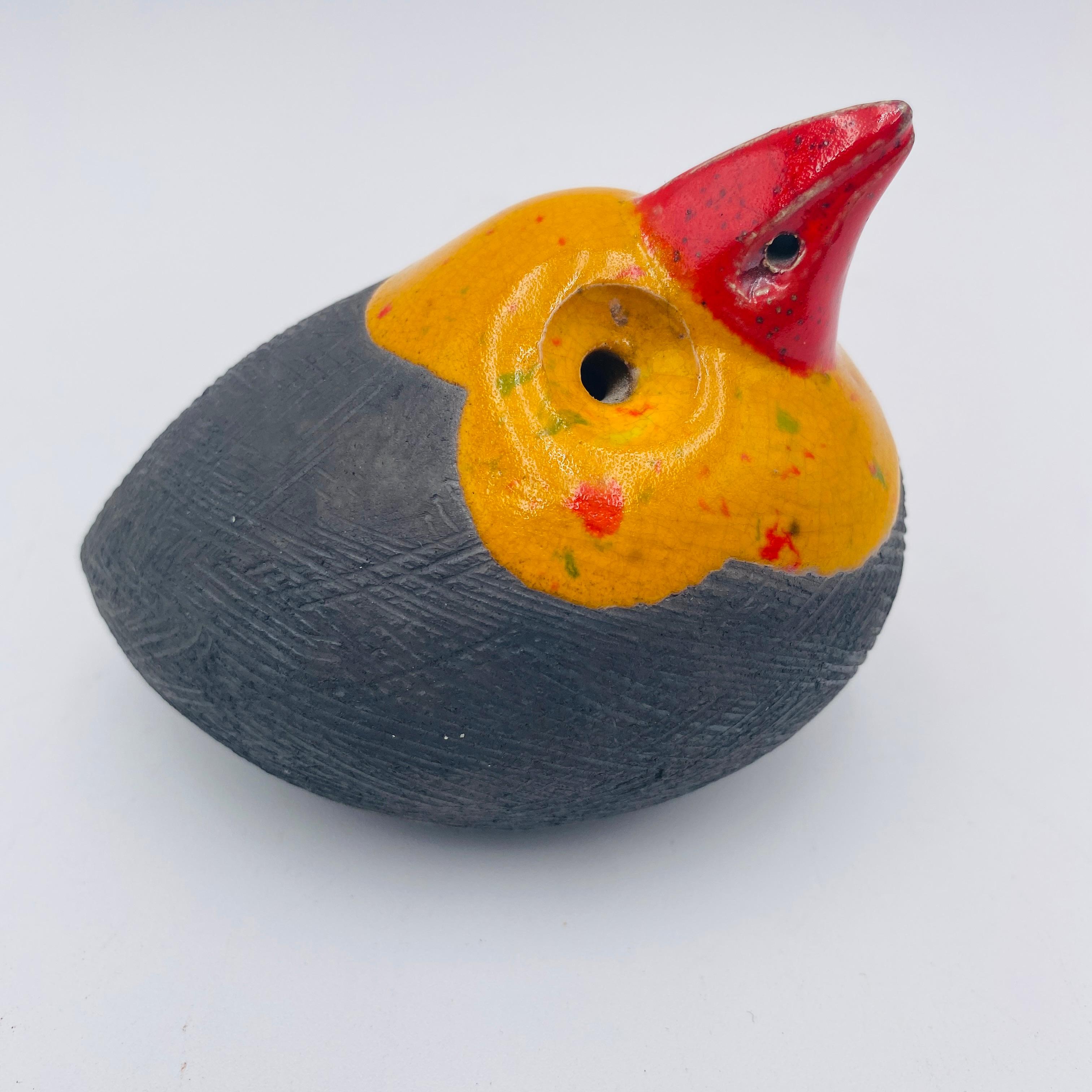 Irlandese Raymond Kinghan Uccello Scultura Raku Studio Pottery Irlanda anni '80 in vendita